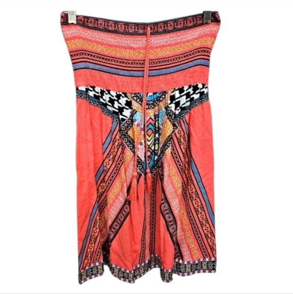 Ocean Drive Orange Smocked Mini Dress Sz M - Picture 9 of 9